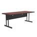 Correll, Inc. Computer Desk Wood/Metal in Brown/Gray | 26" H x 72" W x 30" D | Wayfair CS3072-21