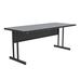 Correll, Inc. Computer Desk Wood/Metal in Brown/Gray | 29" H x 72" W x 24" D | Wayfair WS2472-06