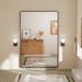 Latitude Run® Tyro Bathroom Decorative Home Decor Corner Hangs Accent Mirror Metal in Black | 60 H x 40 W x 2 D in | Wayfair