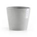 Ecopots Indoor/Outdoor Modern Round Recycled Plastic Planter Flower Pot Plastic in Gray/White | 7 H x 8 W x 8 D in | Wayfair 5413724317753