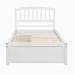 Red Barrel Studio® Tonsey Solid Wood Storage Bed Wood in White | 37.53 H x 41.93 W x 79.63 D in | Wayfair D208B5C4D481473B8C546A573B55E5DC