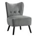 Side Chair - Everly Quinn Amot 27.5" Wide Tufted Side Chair in Gray | 33 H x 27.5 W x 22.5 D in | Wayfair DF9AC2D47F974C6BBD938DFBFDFE5DF4