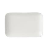 Mikasa Hospitality 5292242 9" x 5 1/5" Rectangular Bistro Blanc Platter - Porcelain, White, Vitrified Porcelain