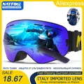 Ski Goggles Pro 100% UV400 Protection Anti Fog Interchangeable Lens Skiing Glasses Snowboard Snow