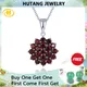 Natural Garnet Sterling Silver Pendants Women Fine Jewelry 2.9 Carats Red Garnet Original Design