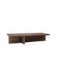 Table basse en bois de sapin marron 123,5x27cm