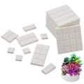 CHGCRAFT 12Pcs Ceramic Coral Frag Tiles Aquarium Coral Rack Support Bracket Aquarium Coral Base Stand Square Base Tiles Heat Diffuser Sheet for Most Aquarium Coral Fragments