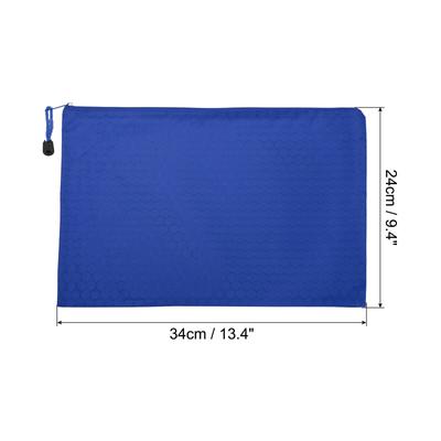 3pcs Waterproof Zipper File Bags, A4 Document Holders for Office