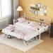 Twin Size Metal Daybed with Twin Size Adjustable Trundle