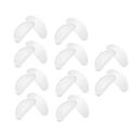 10 Pairs D Shape Silicone Anti Nose Pads Lift Increase Pads for Glasses Eyeglass Sunglasses (Transparent Whiteï¼‰
