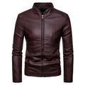 Clearance Under $10 ! BVnarty Jackets Men s Fleece Jacket Motorcycle Jacket Warm Leather Jacket Fashion Leather Plus