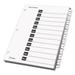 1PC Cardinal OneStep Printable Table of Contents and Dividers 12-Tab Jan. to Dec. 11 x 8.5 White White Tabs 1 Set