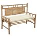 Aibecy Patio Bench with Cushion 47.2 Bamboo