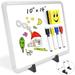 Small Dry Erase White Board 10 X 14 Magnetic Desktop Whiteboard Easel White Board with Colored Frame for Home School Kids Mini Portable Whiteboard with 4 Markers 1 Eraser 6 Smile Magnets