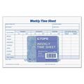 1PC TOPS Weekly Time Sheets One-Part (No Copies) 8.5 x 5.5 50 Forms/Pad 2 Pads/Pack