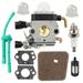 OWSOO Carburetor with Air Filter Fuel Line Gasket Spark Plug Kit Replacement for STIHL FS38 FS45 FS46 FS55 KM55 FS85