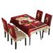 Eyicmarn Chair Covers/Tablecloths for Christmas Waterproof Dinning Room Chair Table Protector for Kitchen Holiday Decor