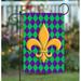 Harlequin Fleur De-lis 12x18 Colorful French Flower Garden Flag