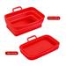 Air Fryer Silicone Liners Rectangular for Dual Air Fryer Basket Liners Reusable Silicone Pot Air Fryer Accessories