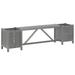Anself Patio Bench with 2 Planters 59.1 Solid Acacia Wood Gray