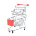 Frcolor Cart Shopping Kids Grocery Mini Supermarket Trolley Kid Pink Basket Tiny Metal Small Toys Miniature Storage Toddler