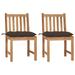 Htovila Patio Chairs 2 pcs with Cushions Solid Teak Wood