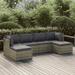 Aibecy 6 Piece Patio Set with Cushions Gray Poly Rattan