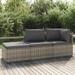 Aibecy 3 Piece Patio Set with Cushions Gray Poly Rattan