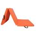 Three Fold Folding Exercise Mat Foldable Yoga Mat for Training Fitness Workout Orange Oxford Cloth