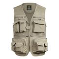 Tomfoto Fishing Vest Breathable Fishing Travel Mesh Vest with Zipper Pockets Summer Work Vest for Activities