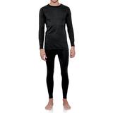 Rocky Thermal Underwear For Men (Thermal Long Johns Set) Shirt & Pants Base Layer w/Leggings/Bottoms Ski/Extreme Cold (Black - X-Large)