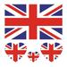 lystmrge Sticker Books for Girls Led Light Tripod Studio Boy Stickers for Laptop European Cup Fans British Flag Waterproof Surface Sticker 6*6cm