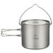 TOMSHOO Titanium Pot 750ml/900ml/1100ml/1600ml/2000ml/2800ml Ultralight Hanging Pot with Lid and Foldable Handle Camping Backpacking Cooking Picnic