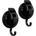 Black Coat Hooks Heavy Duty Hooks 2 Pcs Wall Hooks Suction Cup Hooks Traceless Wall Hanging Hooks Wall Hook Hanger Heavy Duty S Hooks Black Coat Hangers