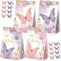 24Pcs Butterfly Gift Bags Butterfly Birthday Party Supplies Butterfly Candy Bags Butterfly Decorations For Birthday Butterfly Party Favors Butterfly Theme Party Decorations