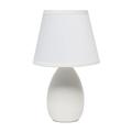 Simple Designs LT2009-OFF Mini Egg Oval Ceramic Table Lamp Off-White 5.51 x 5.51 x 9.45