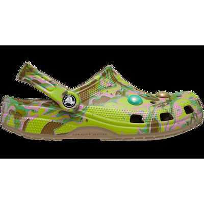 Crocs Khaki / Multi Classic Bubble Marble Clog Shoes