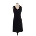 Ann Taylor Casual Dress - Sheath V Neck Sleeveless: Black Print Dresses - Women's Size 2X-Small Petite