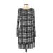 Vince Camuto Casual Dress - Sheath: Black Print Dresses - Women's Size 8