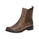 CAPRICE Damen Chelsea Boots aus Leder Flach Weite G, Braun (Taupe Nappa), 37 EU