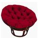 Yahbrra Papasan Chair Cushion 100 Cm Seat Outdoor Hanging Basket Upholstery Garden Furniture Thick Pads for Rattan and Round Pads for Rattan Furniture and Garden Chair Round (Color : Rot, Size : 100