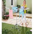 Coopers of Stortford Freestanding Airer Push Button Open/Close Washing Line Ground Pegs H138 x W102cm