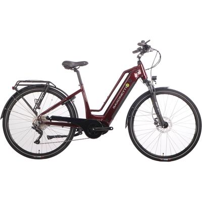 E-Bike SAXONETTE "Quantum Sport" E-Bikes Gr. 45 cm, 28 Zoll (71,12 cm), rot (bordeau) E-Bikes