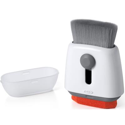 Reinigungsbürste OXO GOOD GRIPS, grau, H:6,9cm L:6,9cm, Kunststoff, Reinigungsbürsten, Bildschirmreiniger zum Bürsten und Wischen Image