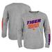 Youth Heather Gray Clemson Tigers 2-Hit For My Team Long Sleeve T-Shirt