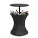 Bring Home Furniture 7.5 Gallon Cooler Bar Table, Patio Bar Table Ice Cooler Bucket, Height Adjustable Cool Side Table in Black | Wayfair