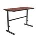 Correll, Inc. Work Station Particle Board High-Pressure Laminate Top Height Adjustable Standing Desk Wood/Metal in Brown/Gray | Wayfair CST2448-21