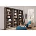 Martin Furniture Avondale 3 Bookcases & 1 Ladder Wood in White/Brown | 94 H x 120 W x 15 D in | Wayfair AE4094WKIT3