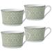 Noritake Infinity Cups, 7-1/2 Oz. Bone China/Ceramic in Green | 2.25 H x 4.5 W in | Wayfair 4988-402D