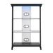 ATR Arttoreal 24" W Shelving Unit Glass/Wire/Metal in Black/Gray | 35.25 H x 24 W x 15.75 D in | Wayfair B06481282